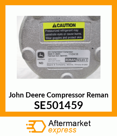 AC COMPRESSOR, 6E 12V, REMAN SE501459