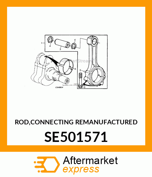 ROD,CONNECTING REMANUFACTURED SE501571