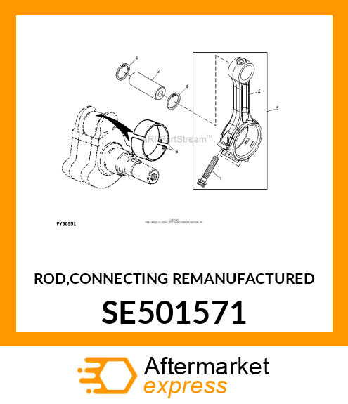 ROD,CONNECTING REMANUFACTURED SE501571