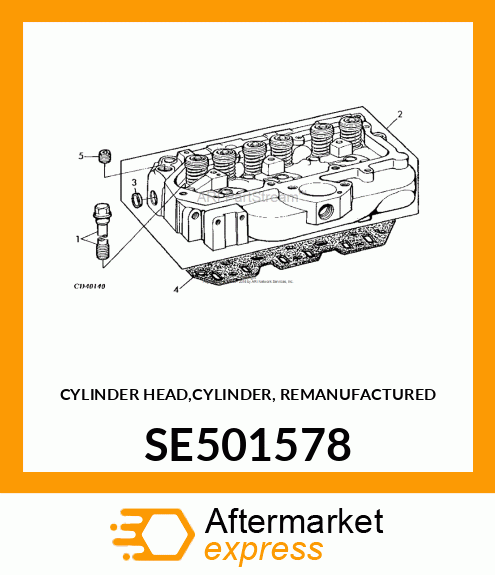 CYLINDER HEAD,CYLINDER, REMANUFACTU SE501578