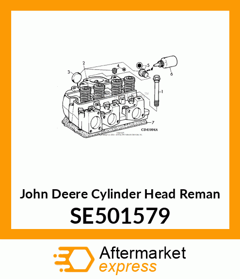 CYLINDER HEAD,CYLINDER, REMANUFACTU SE501579