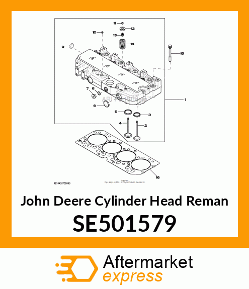 CYLINDER HEAD,CYLINDER, REMANUFACTU SE501579