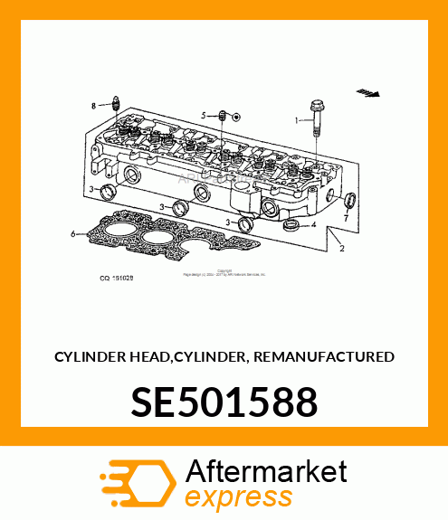 CYLINDER HEAD,CYLINDER, REMANUFACTU SE501588