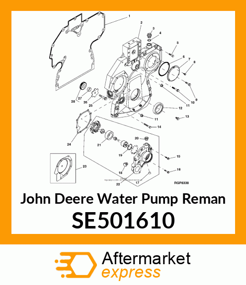 WATER PUMP,REMAN WATER PUMP SE501610