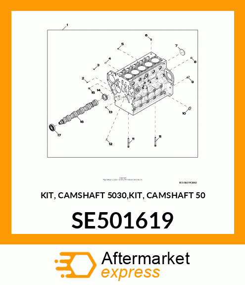 KIT, CAMSHAFT 5030,KIT, CAMSHAFT 50 SE501619