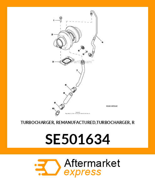 TURBOCHARGER, REMAN,TURBOCHARGER, R SE501634