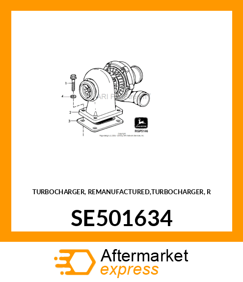 TURBOCHARGER, REMAN,TURBOCHARGER, R SE501634