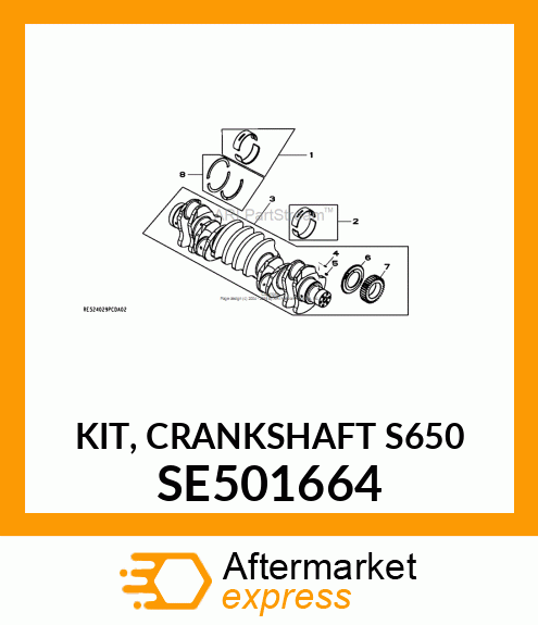 KIT, CRANKSHAFT S650 SE501664