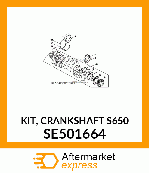 KIT, CRANKSHAFT S650 SE501664