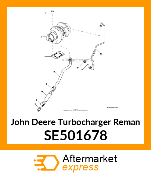 TURBOCHARGER, REMAN,TURBOCHARGER, R SE501678