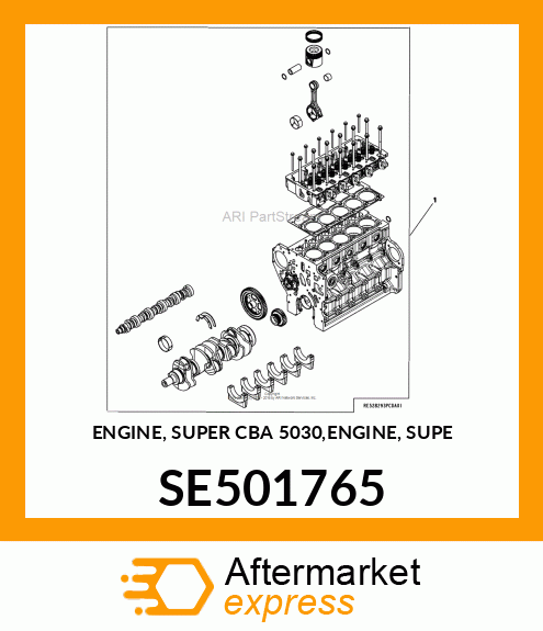 ENGINE, SUPER CBA 5030,ENGINE, SUPE SE501765