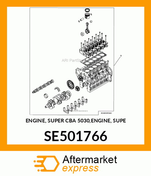 ENGINE, SUPER CBA 5030,ENGINE, SUPE SE501766