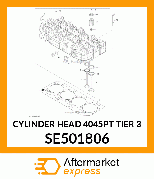 CYLINDER HEAD 4045PT TIER 3 SE501806