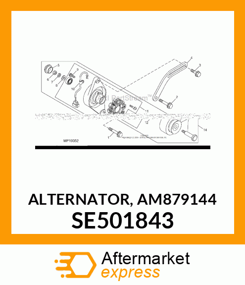 ALTERNATOR, AM879144 SE501843