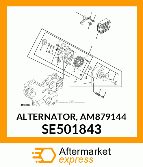 ALTERNATOR, AM879144 SE501843