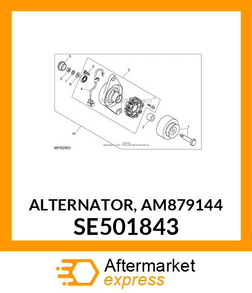 ALTERNATOR, AM879144 SE501843