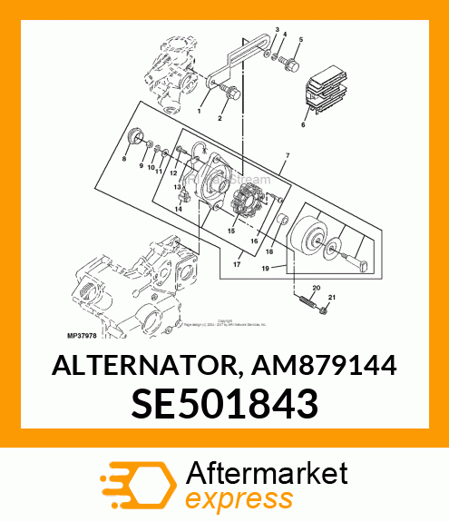 ALTERNATOR, AM879144 SE501843