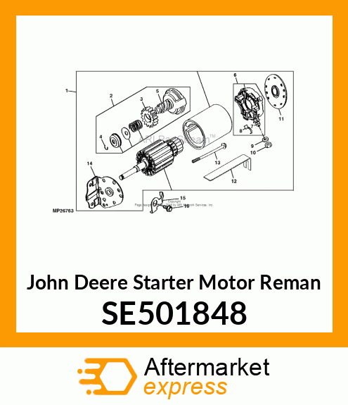 STARTER MOTOR REMAN SE501848