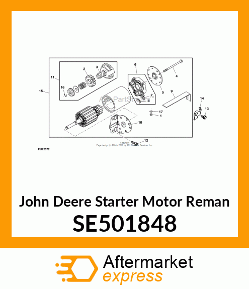 STARTER MOTOR REMAN SE501848