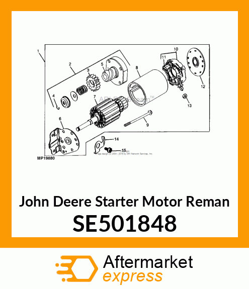 STARTER MOTOR REMAN SE501848