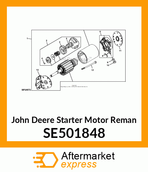 STARTER MOTOR REMAN SE501848