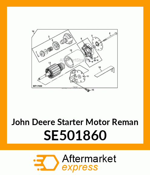 STARTER MOTOR REMAN, STARTER SE501860