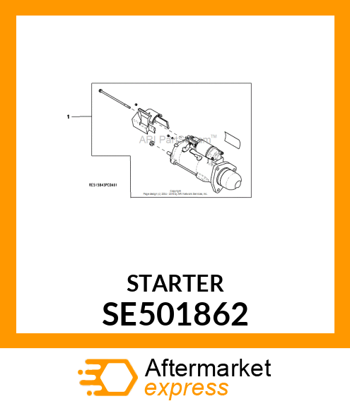 STARTER MOTOR, REMAN SE501862