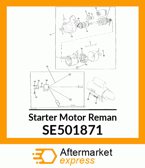 Starter Motor Reman SE501871