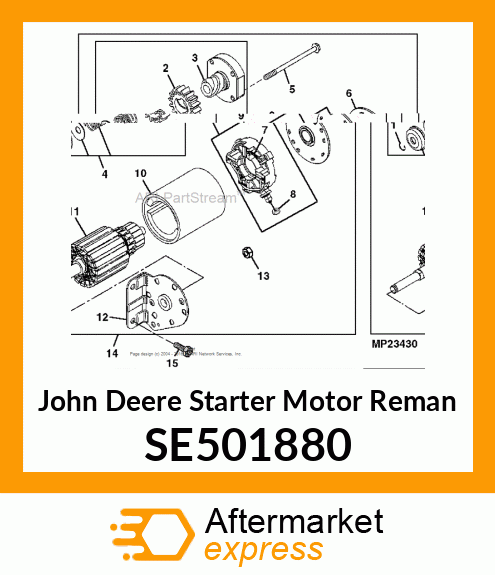 STARTER MOTOR REMAN, STARTER, LG497 SE501880