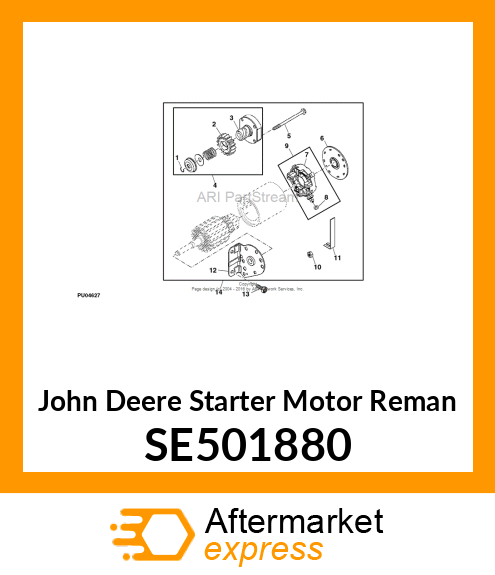 STARTER MOTOR REMAN, STARTER, LG497 SE501880