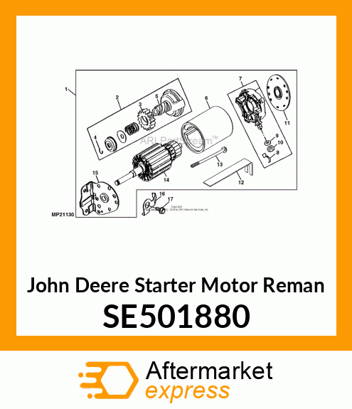 STARTER MOTOR REMAN, STARTER, LG497 SE501880