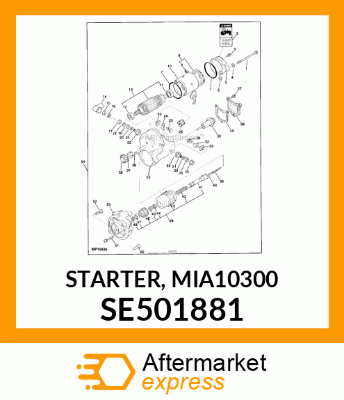 STARTER, MIA10300 SE501881