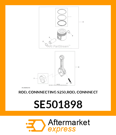 ROD, CONNNECTING S250,ROD, CONNNECT SE501898