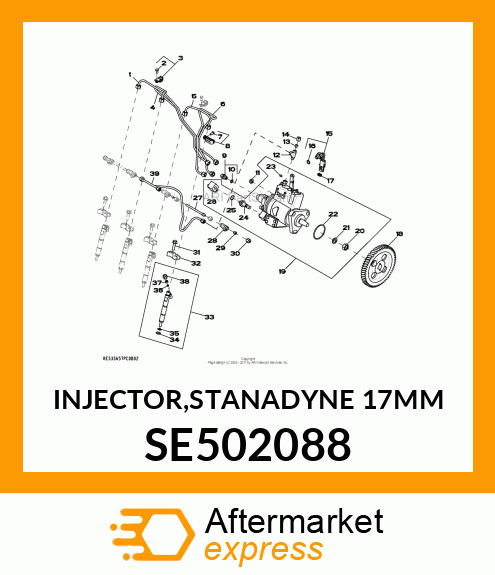 INJECTOR,STANADYNE 17MM SE502088