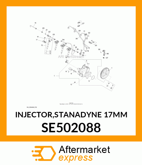 INJECTOR,STANADYNE 17MM SE502088