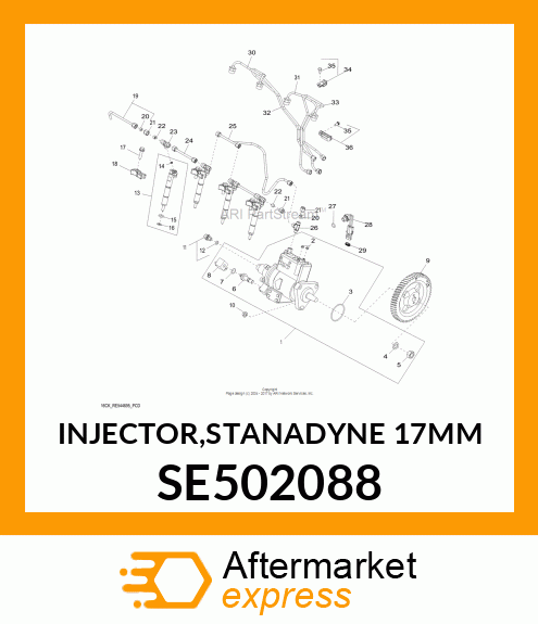 INJECTOR,STANADYNE 17MM SE502088