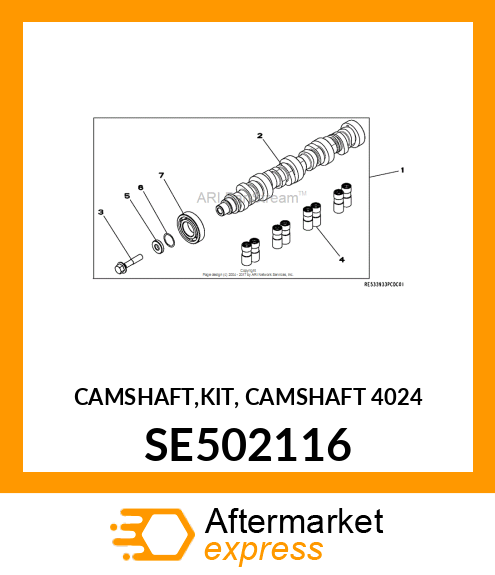 CAMSHAFT,KIT, CAMSHAFT 4024 SE502116