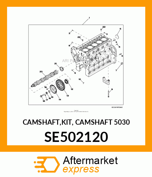 CAMSHAFT,KIT, CAMSHAFT 5030 SE502120