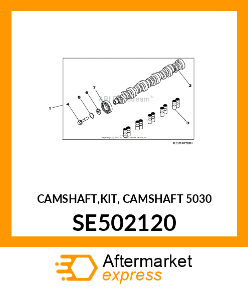 CAMSHAFT,KIT, CAMSHAFT 5030 SE502120