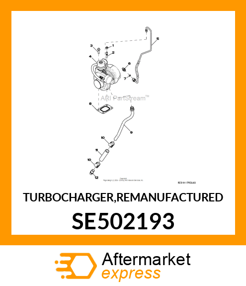 TURBOCHARGER,REMAN SE502193