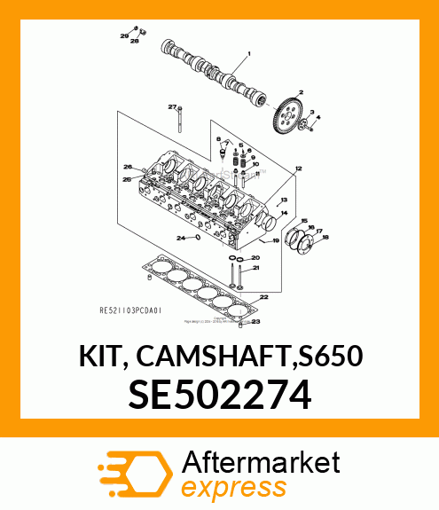 KIT, CAMSHAFT,S650 SE502274