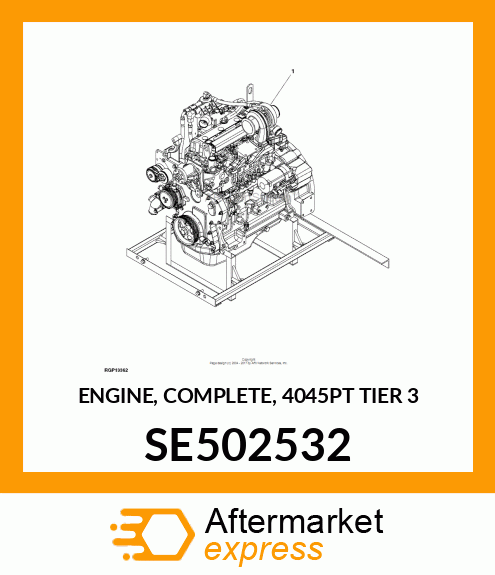 ENGINE, COMPLETE, 4045PT TIER 3 SE502532