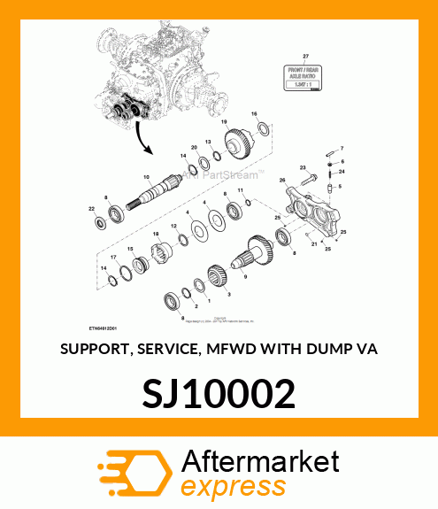 SUPPORT, SERVICE, MFWD WITH DUMP VA SJ10002