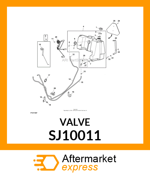 VALVE, FUEL SUPPLY WITH INTERNAL ST SJ10011