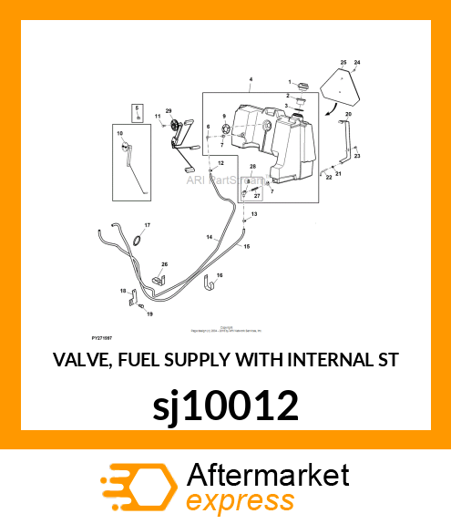 VALVE, FUEL SUPPLY WITH INTERNAL ST sj10012