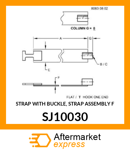 STRAP WITH BUCKLE, STRAP ASSEMBLY F SJ10030