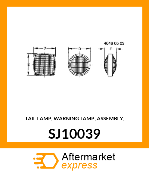 TAIL LAMP, WARNING LAMP, ASSEMBLY, SJ10039