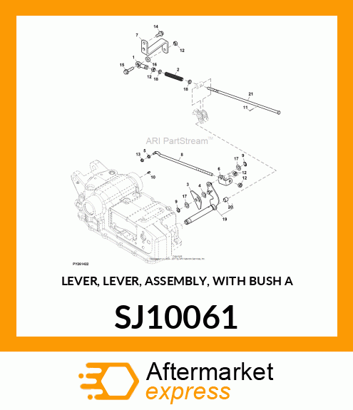 LEVER, LEVER, ASSEMBLY, WITH BUSH A SJ10061