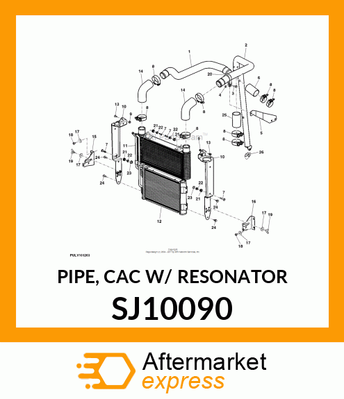 PIPE, CAC W/ RESONATOR SJ10090