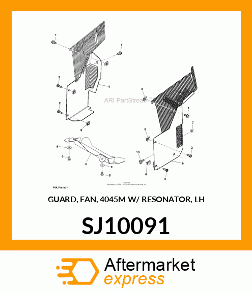 GUARD, FAN, 4045M W/ RESONATOR, LH SJ10091